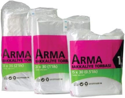 At Market Plastik Şeffaf Bakkaliye Poşeti 15 X 30cm (Yarım Kiloluk) 1kg