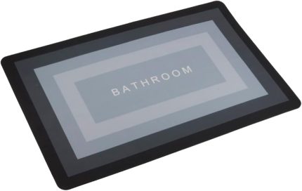 Mark Sihirli Su Emici Banyo ve Çok Amaçlı Kaydırmaz Tabanlı Dikdörtgen Paspas 58 x 38 cm, Koyu Antrasit