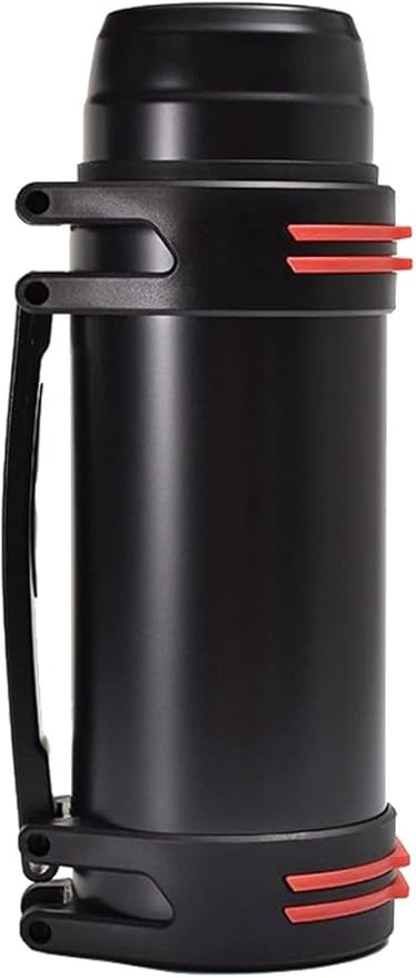 L Çelik 2 L Siyah Vakumlu Kamp Piknik Büyük Termos Askılı Termos cin488sy