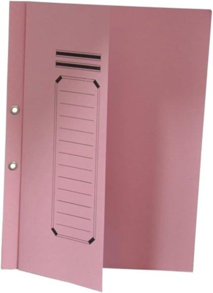 Yarım Kapak Dosya Karton Telli Pembe Tekli (1 Adet)