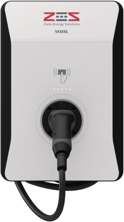 AC Elektrikli Araç Şarj İstasyonu EVC04 22kW Smart Özellikli 5mt. Tip2 Kablolu, IP54 Sertifikalı EV Şarj Cihazı