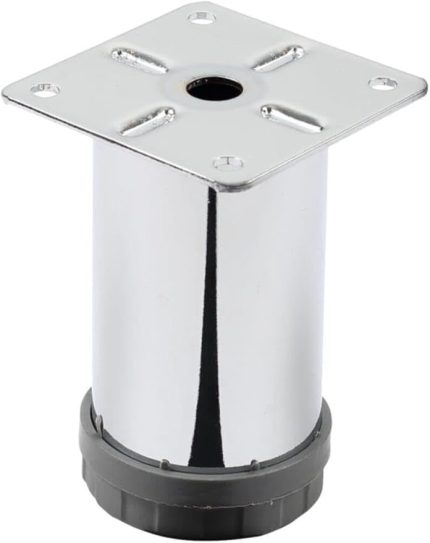 4 Adet Mobilya Ayağı Metal 8 cm Alttan Ayarlı 42 mm Krom Ayak