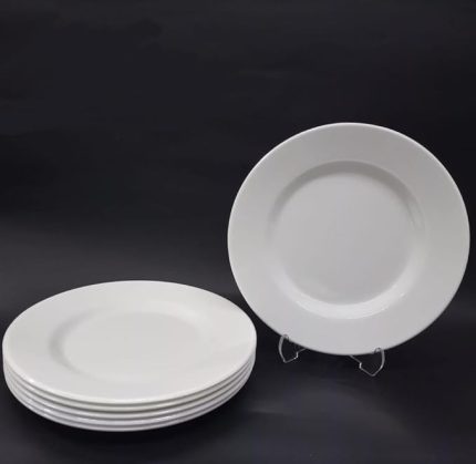 Adet Beyaz Melamin BüyükBoy Servis Tabağı 26cm Sığ Tabak Günlük Kullanım için Hesaplı Ordövr Tabak