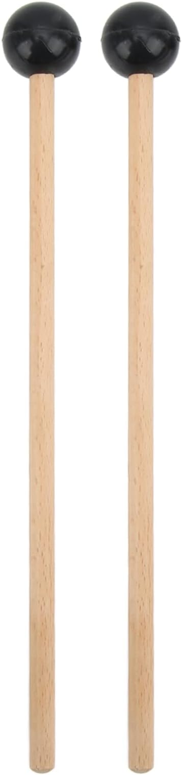 Veiyi 1 çift ksilofon tokmak, masif ahşap kauçuk dil tamburu, büyük 24,5 cm/9,65 inç bagetler, çocuklar ses iyileştirme, meditasyon için kullanılabilir