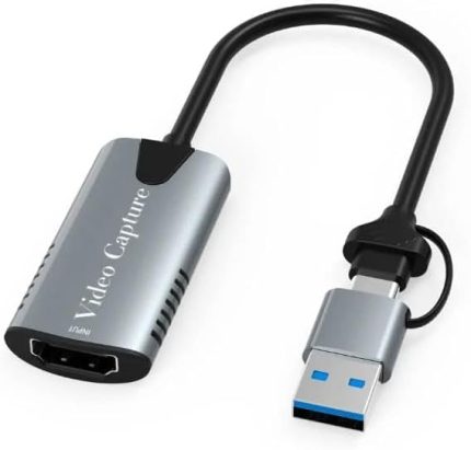To Usb 2in1 Video Capture Yakalama Kartı 4K 1080P Uçlu HDMI to Type-C PC Bilgisayar Video Adaptör Çevirici