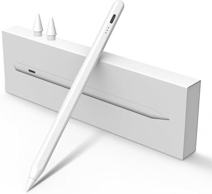 Stylus Kapasitif Dokunmatik Kalem Tüm Cihazlar Telefon ile Uyumlu Çizim Tasarım Tablet Kalemi Beyaz