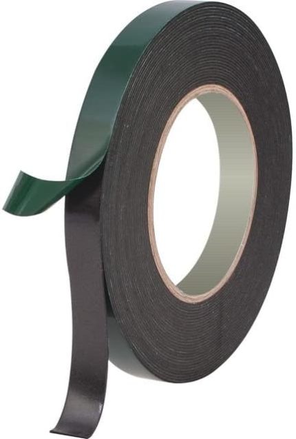 Taraflı Köpük Bant Eva Montaj Bandı 18 mm x 10 Metre, Yeşil/Siyah