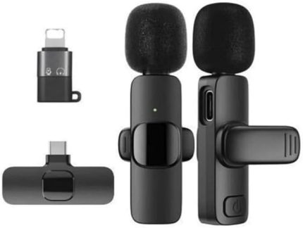 Iphone Ve Type C Uyumlu Ikili Kablosuz Yaka Mikrofonu K9 Lightnıng Youtube Facebook