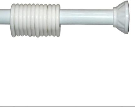 Home Banyo Duş Perde Borusu Yaylı 2 Mt, Düz Banyo Perdesi Borusu, Yaylı Ayarlanabilir Banyo Perde Borusu