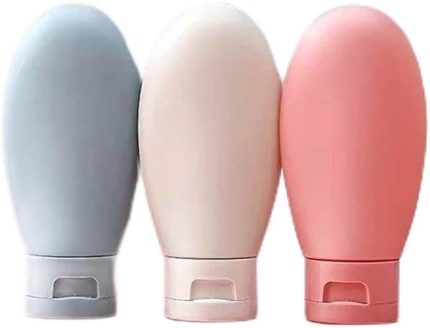 Çok Amaçlı İskandinav Tarz 3'lü Doldurulabilir Çantalı Seyahat Tipi Şişe Seti/Boş Krem Paketi