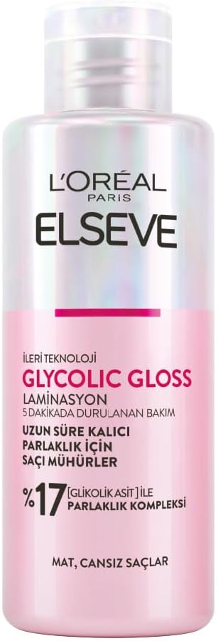 PARIS Elseve Glycolic Gloss Parlaklığı Saça Mühürleyen Laminasyon 5 Dakikada Durulanan Bakım 200 ml