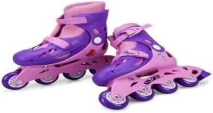 S00002214 Rising Sports Inline 4 Teker Çocuk Pateni Pembe 34-37 Numara, Pembe Mor