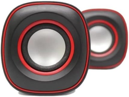 D015 Stereo Usb Hoparlör Bilgisayar PC Tablet Notebook Kırmızı