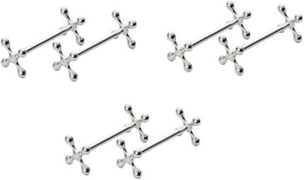 6 adet çinko çubuklarını dinlenme kaşık standı çatal bıçak tutucu standı Metal zanaat masa dekorasyon