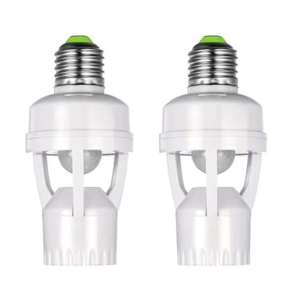 Hareket Sensörlü 2 Parça E27 Lamba Tutucu Adaptörü İnsan Varlığı Dedektörü AC100-240V