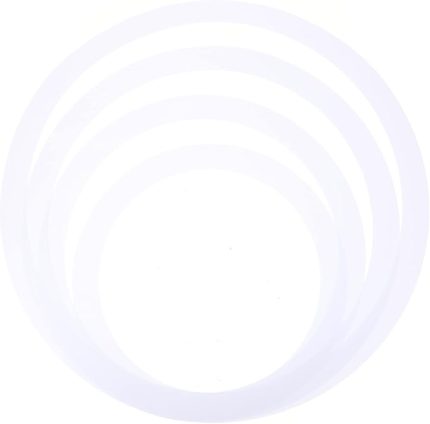 4pcs Drum Mute Rings, Snare Drum Kit, White PC Film, 12/13/14/16 Inch