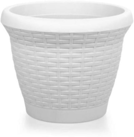 SO-HS04 Plastik Hasır Desenli Dekoratif Saksı 15 Litre No 4