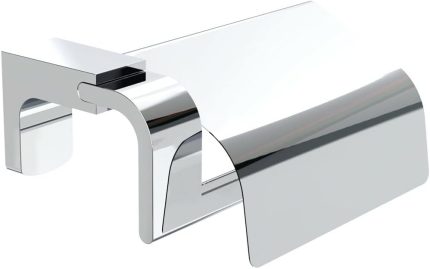 Banyo F1 Model Paslanmaz Krom Kapaklı Tuvalet Kağıdı Askısı, Tuvalet Kağıdı Tutacağı, Tuvalet Kağıtlığı 5 Yıl Garantili