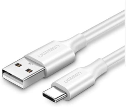 USB to USB C Hızlı Şarj Kablosu Beyaz 2 Metre