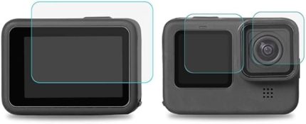Hero 9 Temperli Cam Ekran Koruyucu, GoPro Hero 9, 10, 11, 12 Black ile Uyumlu