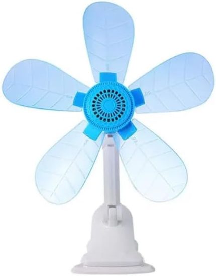 Klipsli Masaüstü Mini Vantilatör Fan 5 Yaprak 2024 Versiyon, BEYAZ