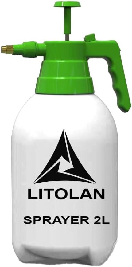 Püskürtücü, 2 Litre Pompa Şişesi, Plastik, Pirinç Püskürtme Nozullu Basınçlı Püskürtücü, Sulama ve Haşere Kontrolü için Püskürtücü