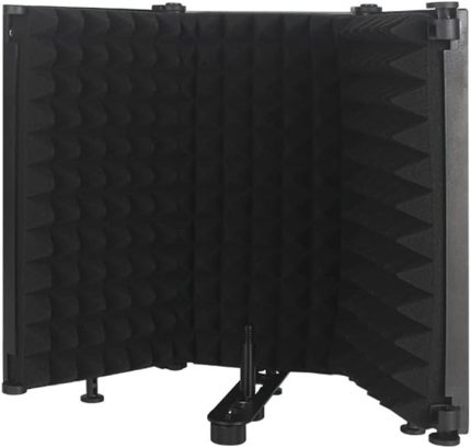 Katlanabilir Ayarlanabilir Ses Emici Vokal Paneli Taşınabilir İzolasyon Mikrofon Kalkanı Ses Geçirmez Plaka