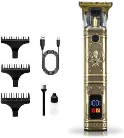 Profesyonel Şarjlı Saç ve Sakal Kesme Şekillendirme, Traş Makinesi - Güçlü Turbo Motor, Uzun Pil Ömrü, USB Type-C ŞarJ