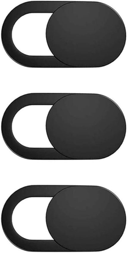 Laptop Tablet Kamera Webcam Kapatıcı Örtücü Sürgülü Kapak 3'lü Siyah