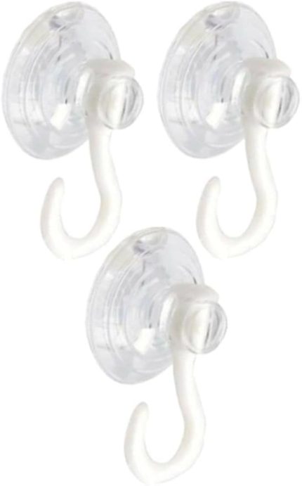 Vantuz Öpücük 3 Cm 3 Adet Kancalı Cam Vantuzu Cam Askısı Pvc Vantuz Mutfak Banyo Pencere ve Kapı Camı Vantuzu