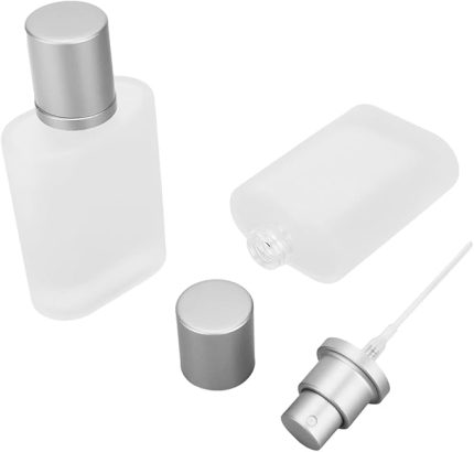 2'li paket 50 ml/1,69 ons boş kalın cam sprey şişesi, parfüm spreyi, doldurulabilir, ince sis şişesi, boş parfüm şişeleri