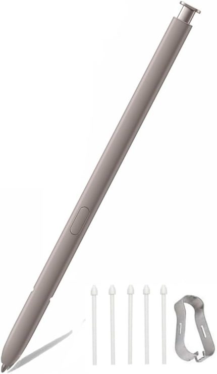 kalem S Pen Samsung Galaxy S24 Ultra Pen S Pen Touch Pen için 5 adet yedek kalem ucu (gri)