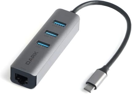 USB 3.1 Type-C 3 Port USB 3.0 Çoklayıcı + Gigabit LAN Ethernet Dönüştürücü (DK-AC-U31X3GL)