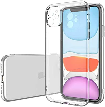 iPhone 12 Mini Uyumlu Kamera Korumalı Darbe Önleyici Ultra Slim TPU Şeffaf Silikon Kılıf (Şeffaf, iPhone 12 Mini)