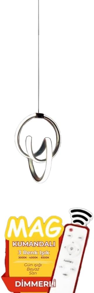 Model Taçlı LED Avize – Kumandalı 3 Renk Işık (Beyaz, Gün Işığı, Sarı), Siyah Kasa, Alüminyum Gövde, Modern Tasarım, Salon & Oturma Odası İçin Tavan Aydınlatma