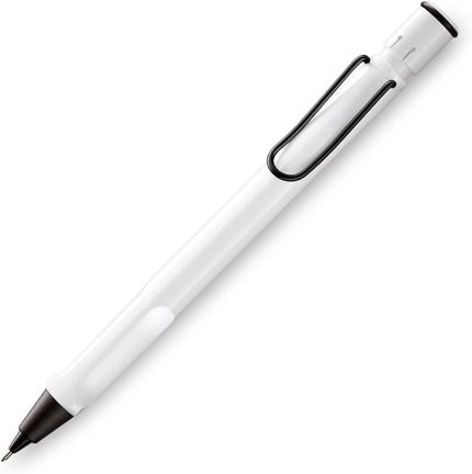 L119WTB Safari Mekanik Kalem, Beyaz Siyah Klips, 0,02 inç (0,5 mm), Sınırlı Üretim