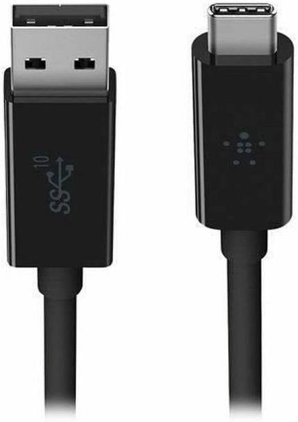 USB 3.1 USB-C - USB-A Kablosu, 0,9 m (USB-IF Sertifikalı, 10 Gbps, Ultra HD 4k), Siyah