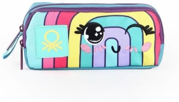 Colors of Benetton Kız Çocuk Pembe Pastel Gökkuşağı Kalem Kutusu STD