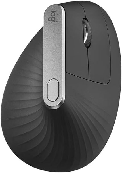 MX Vertical Kablosuz Gelişmiş Mouse, 57° Dikey Açılı Ergonomik Tasarım, 4000 DPI, Çoklu Cihaz Özelliği, 4 Ay Pil Ömrü, Siyah