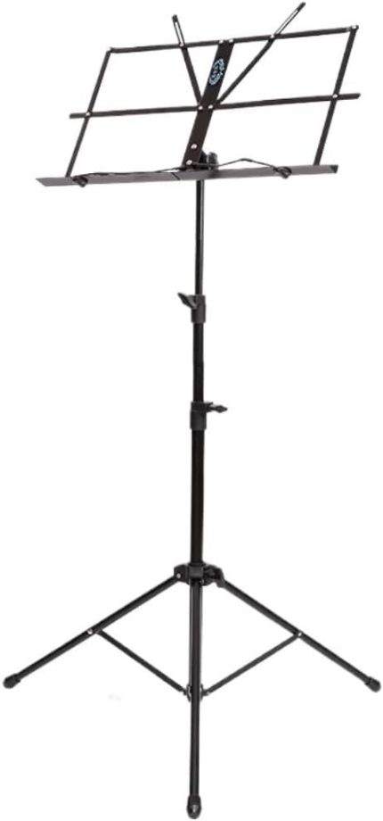 ve Piyano için Ayarlanabilir Müzik Standı - Hafif ve Taşınabilir Mikrofon Klipsi İçerir - Müzisyenler Ev veya Stüdyo Kullanımı için Mükemmel - Büyük Kapasiteli Müzik Standları