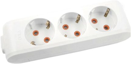 Multi-Let Üçlü Priz Topraklı Çocuk Korumalı Klemensli-Beyaz (Kablosuz)