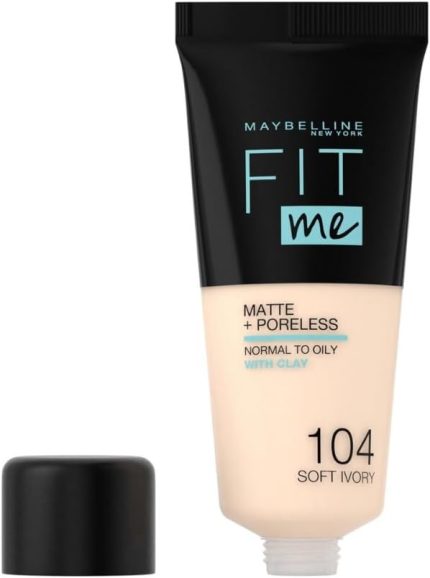 New York Fit Me Matte+Poreless Fondöten - 104 Soft Ivory (30 ml)