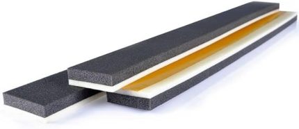 Yapışkanlı Kapı Altı Isı Yalıtım Süngeri Eşik Süngeri Sert Siyah