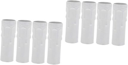 8 Lamba Kovanı Avize Yedek Parçaları Mum Avize Flanş Kollu Kristal Avize Parçaları Lamba Tabanı Kovanı Menora Mumları Menora Için Mumlar Soketi Beyaz Aydınlatma E14 Ütü