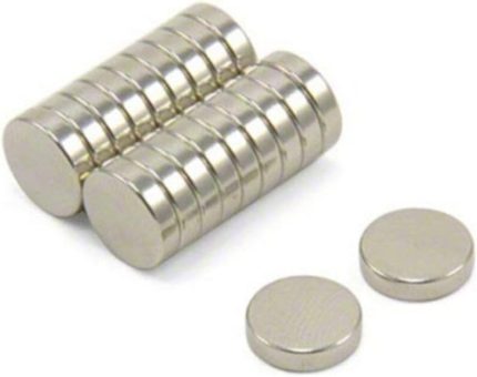 Magnet 10 Adet 10Mm X 2Mm Güçlü Yuvarlak Neodyum Mıknatıs (10'Lu Paket)