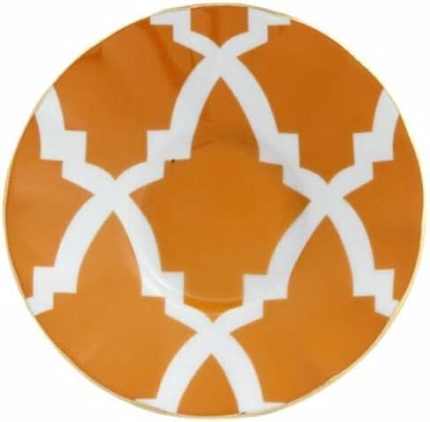 Morocco Desen3 Turuncu Ergonomik Çay Tabağı 12cm