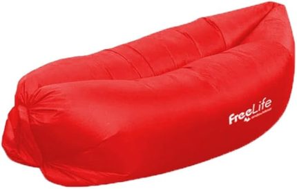 Pratik Şişme Şezlong-KIRMIZI