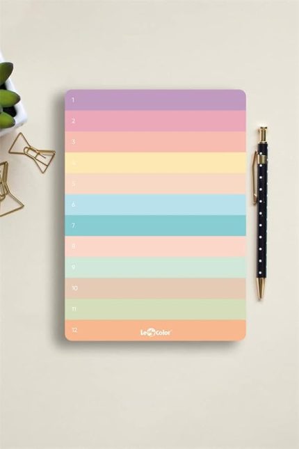 COLOR Numaralı Planlayıcı Blok Pastel
