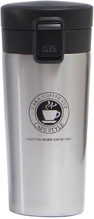 304 L Çelik Gri 500 ml Kahve Termos Mug cin406gr