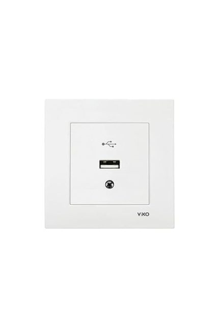 Karre Beyaz Usb Konnektör Mekanizma Çerçeve Dahil 90967167